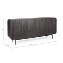 Credenza 4A Orissa nero Bizzotto dimensioni