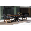 Tavolo Palmdale 240x110 carbon Bizzotto ambientazione
