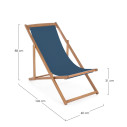 Sdraio Relax Noemi blu Bizzotto dimensioni