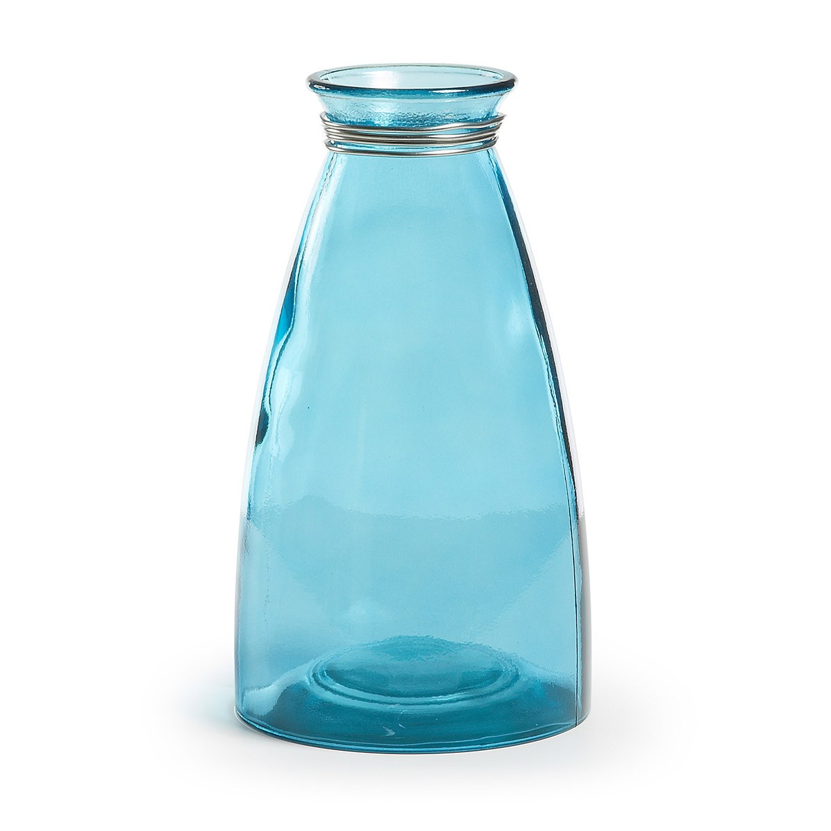 Vaso Akbar H 30 cm in vetro blu