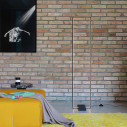 Frame Pt Nero Lampada da terra Ideal Lux ambientazione