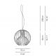 Lampada Icaro Ball a sospensione Ø 50 scheda tecnica