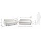 Divano letto Roger 210 cm bianco dimensioni