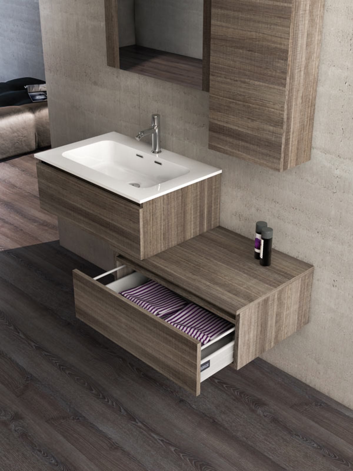 Mobile da bagno sospeso moderno : mobile bagno bianco. mobile ...