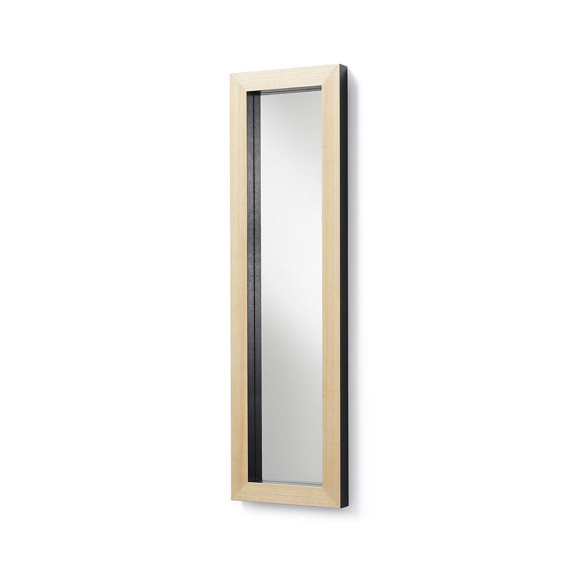 Specchio Drop 98 legno/nero