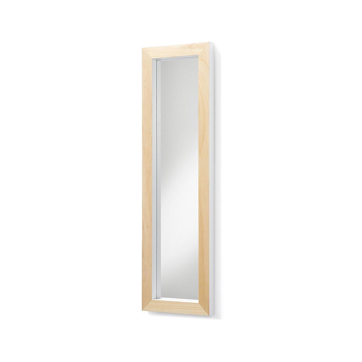 Specchio Drop 98 legno/bianco