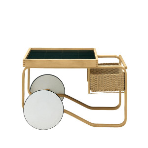 Carrello Alvar Aalto con cestino
