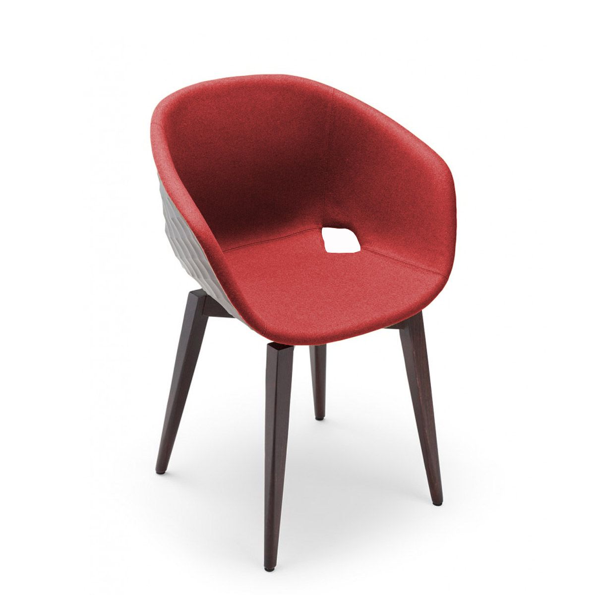 Poltroncina Uni-ka in faggio wengè imbottita