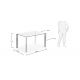 Tavolo Spot 140 x 90 cm argento dimensioni