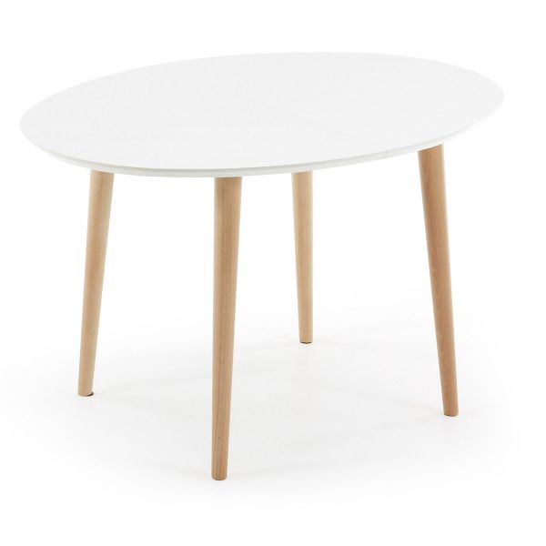 Oqui tavolo allungabile ovale 120/200 x 90 cm bianco