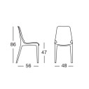Sedia Ginevra Scab dimensioni