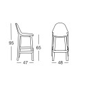 Sgabello Più H 65 scheda tecnica