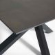 Tavolo Argo 160 cm porcellanato finitura Iron Moss gambe nero dettaglio