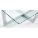 Tavolino Plam 120 x 70 cm vetro trasparente dettaglio