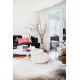 Tavolo Tulip E. Saarinen Ø 90 H40 laminato bianco ambientazione
