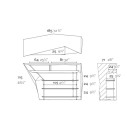Faz Bancone bar laterale Vondom dimensioni