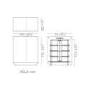 Vela Bancone bar 100x55x115 Vondom dimensioni