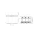 Bancone bar Vela doppia barra 200 LED scheda tecnica