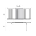 Set tavolo Alloro 140 con 6 sedie Palma scheda tecnica