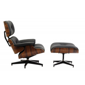 Poltrona Charles Eames con pouf 