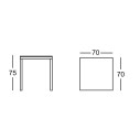 Tavolo Mirto 70 x 70  scheda tecnica