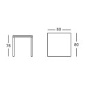 Tavolo Mirto 80 x 80 scheda tecnica