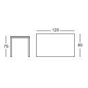 Tavolo Mirto 120 x 80 scheda tecnica