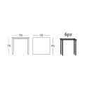 Tavolo Timo 80 x 80 scheda tecnica