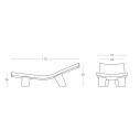 Low Lita Lounge chaise-longue Slide Design dimensioni
