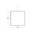 Lampada Cubo 20 Hanging scheda tecnica