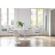 Knoll Saarinen Sedia Tulip girevole bianca con cuscino ambientazione