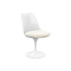 Knoll Saarinen Sedia Tulip girevole bianca con cuscino vista