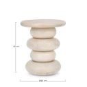 Tavolino Lopez Ø40 naturale Bizzotto dimensioni