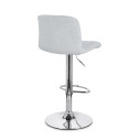 Sgabello bar Rafael cromo-grigio chiaro Bizzotto vista