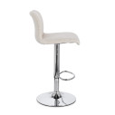 Sgabello bar Rafael cromo-beige Bizzotto vista
