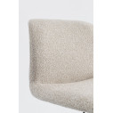 Sgabello bar Rafael cromo-beige Bizzotto dettaglio