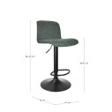 Sgabello bar Rafael nero-verde scuro Bizzotto dimensioni