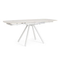Tavolo allungabile Raita 119/178x89,4 bianco/bianco Bizzotto vista
