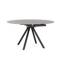 Tavolo allungabile Rauni Ø 87/135 nero-grigio Bizzotto vista