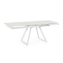 Tavolo allungabile Reeta 120/180x90 bianco-bianco Bizzotto vista