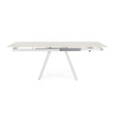 Tavolo allungabile Reeta 120/180x90 bianco-bianco Bizzotto vista