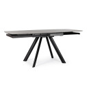 avolo allungabile Raili 119,5/180x85 nero-grigio Bizzotto vista