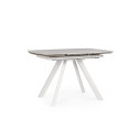 Tavolo allungabile Raili 119,5/180x85 bianco-grigio Bizzotto vista
