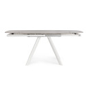 Tavolo allungabile Raili 119,5/180x85 bianco-grigio Bizzotto vista