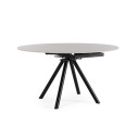 Tavolo allungabile Rauni Ø 87/135 nero-grigio chiaro Bizzotto vista
