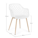 Sedia Optik bianco Bizzotto dimensioni