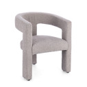 Sedia con braccioli Arabella grigio perla Bizzotto vista