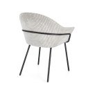 Sedia con braccioli Cassidy nero-grigio chiaro Bizzotto vista