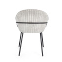 Sedia con braccioli Cassidy nero-grigio chiaro Bizzotto vista