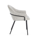 Sedia con braccioli Cassidy nero-grigio chiaro Bizzotto vista